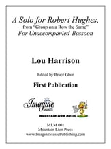 A Solo for Robert Hughes Bassoon Solo cover